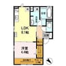 Mitte　Iwafune 1LDKの間取り