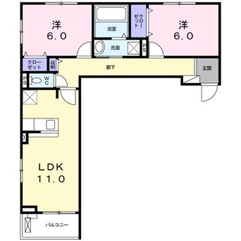 間取図 ラ　ヴィータ　リッカ