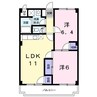 アメニティ東香里 2LDKの間取り