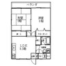 富尾マンション（私部） 2LDKの間取り