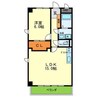 ヨコヤママンション1号館 1LDKの間取り