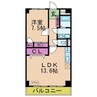 ヨコヤママンション1号館 1LDKの間取り