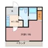 クレシア森南 1Kの間取り