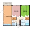 メゾンアキホ 2LDKの間取り