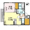 アグーリー 1LDKの間取り