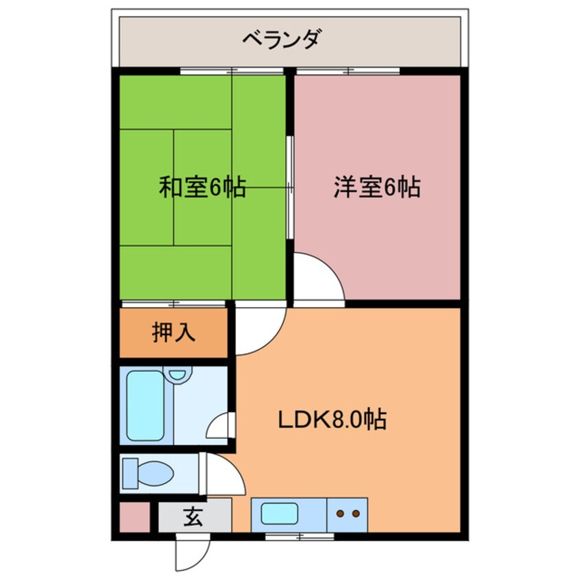 間取図 郡津金森マンション