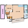 私市ハイツ 1LDKの間取り