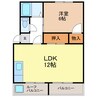 春日ダイヤモンドハイム 1LDKの間取り