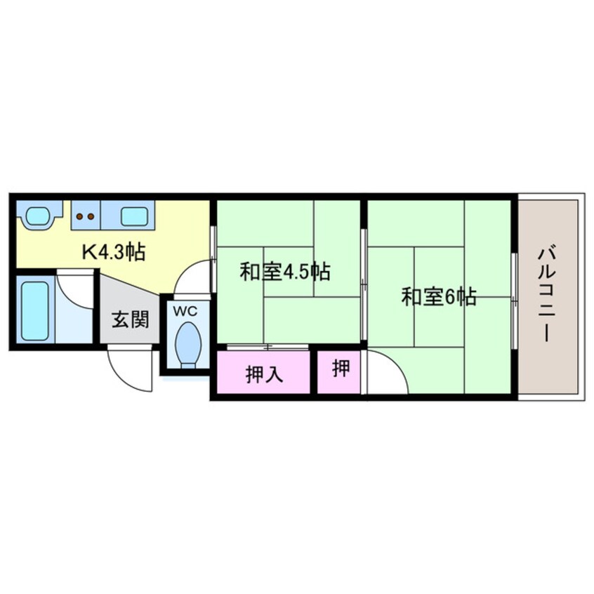 間取図 郡津ハイツ