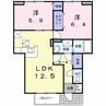 ラ・フローレンス 2LDKの間取り