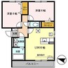 グラシアス 2LDKの間取り
