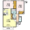 D-room東町 2LDKの間取り