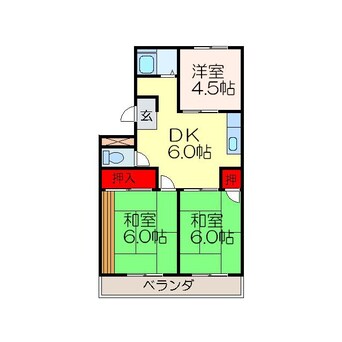 間取図 コーポ忠栄