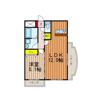 間取図 S-CUBE　長尾