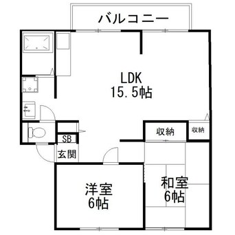 間取図 サンアレイ下野V