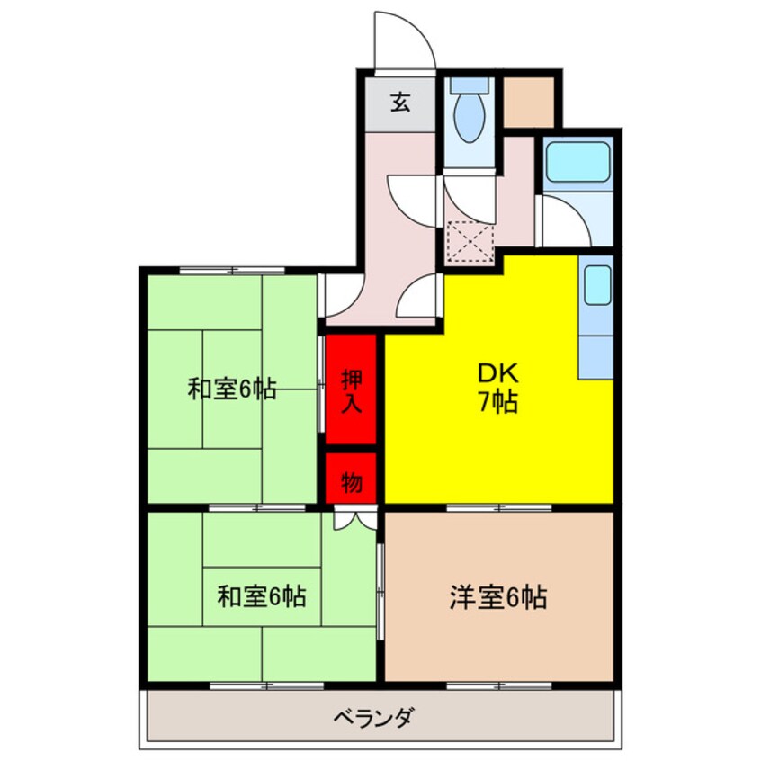 間取図 コロナード長尾