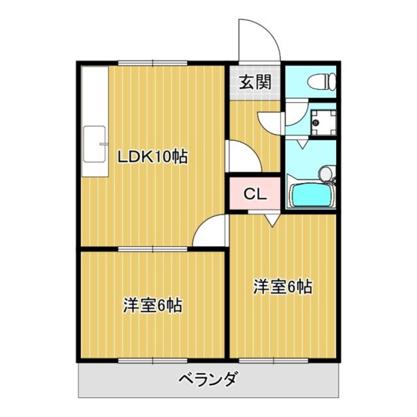 間取図 シャンローズ東香里