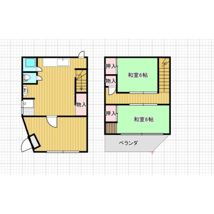 間取図 交野市倉治２丁目戸建て（岡本邸）