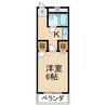 ポエット辻中 1Kの間取り