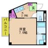 ノーブルコート 1Kの間取り