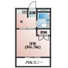 セントラル星ヶ丘 1Kの間取り