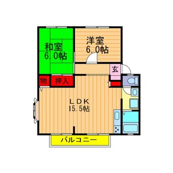 間取図 サンアレイ下野Ⅱ