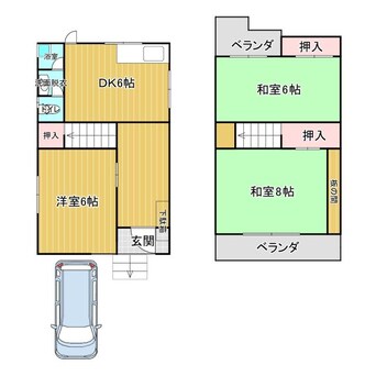 間取図 星田1丁目13-31戸建貸家