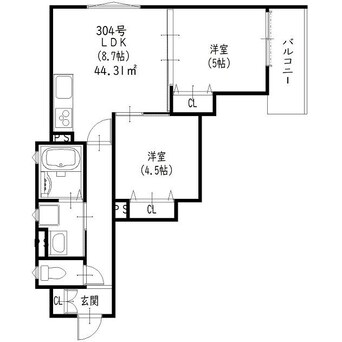 間取図 ピレーネ明和