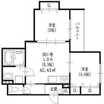 間取図 ピレーネ明和