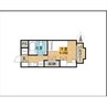 ルミエール長尾 1Rの間取り