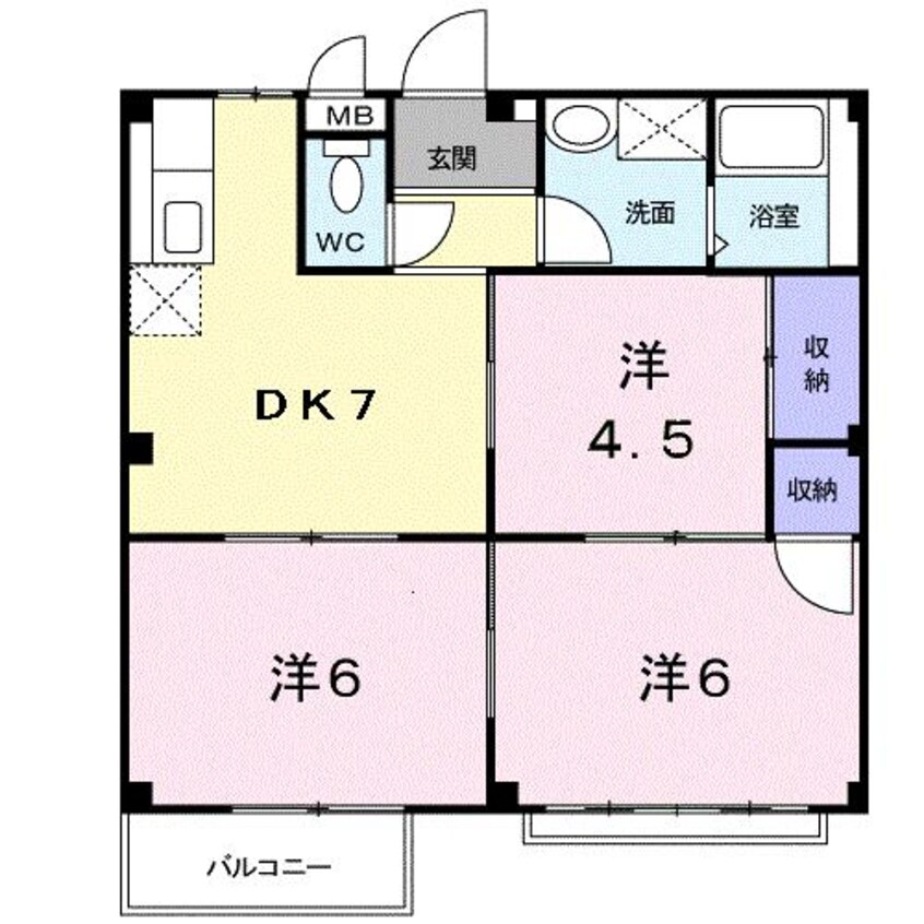 間取図 シャトレー小倉