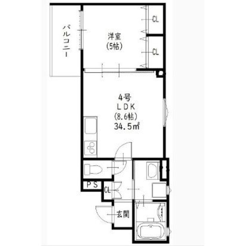 間取図 クリエオーレ長尾元町Ⅰ