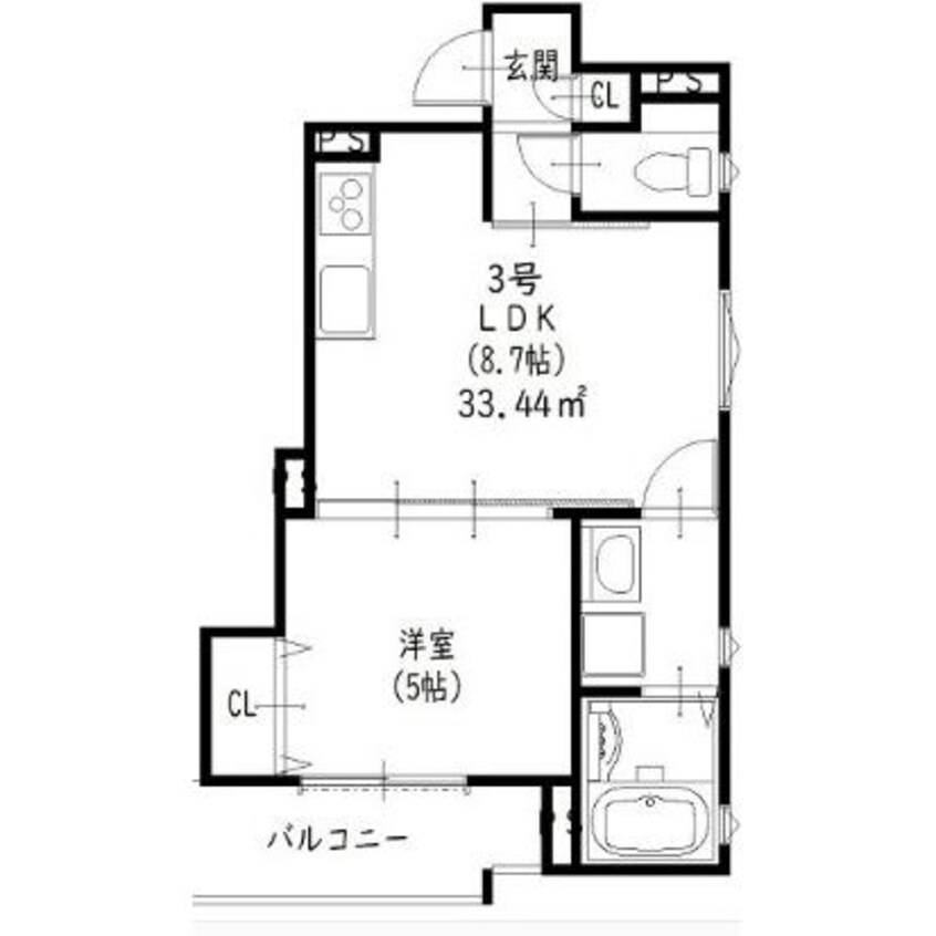 間取図 クリエオーレ長尾元町Ⅰ