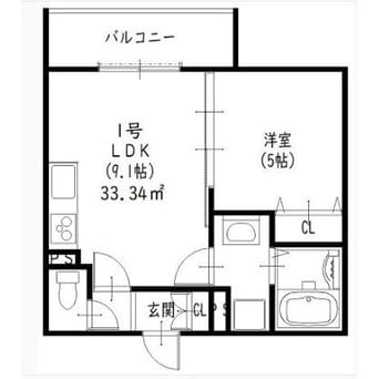 間取図 クリエオーレ長尾元町Ⅰ