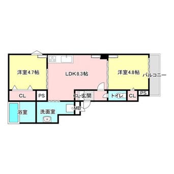 間取図 クリエオーレ郡津Ⅰ