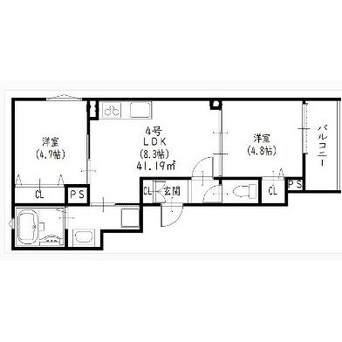 間取図 クリエオーレ郡津Ⅱ