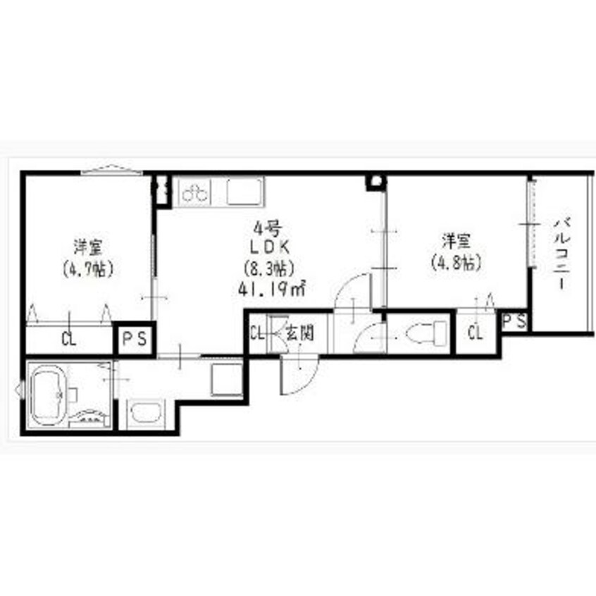 間取図 クリエオーレ郡津Ⅱ