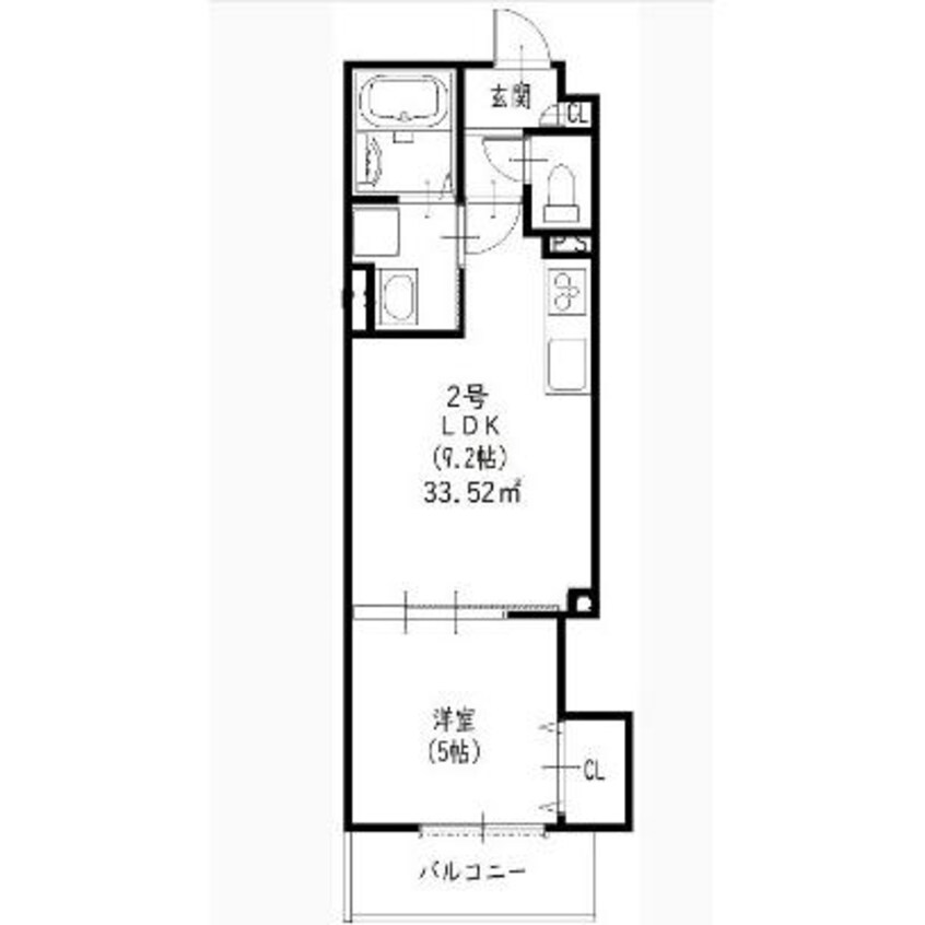 間取図 クリエオーレ郡津Ⅱ