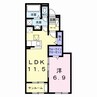 シュシュテラス 1LDKの間取り