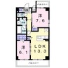 シュテルン・ブフト 2LDKの間取り