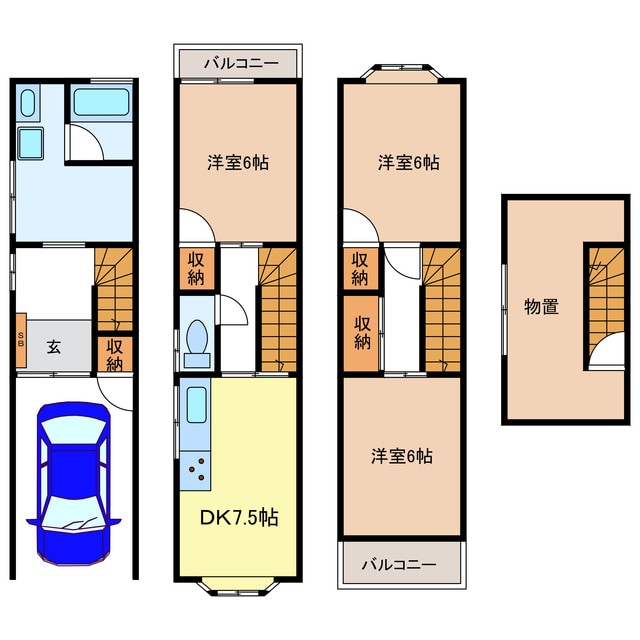間取り図 私部南3丁目テラスハウス