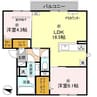 Felice KOZU 2LDKの間取り