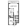 エスポワール交野 2LDKの間取り