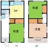 私部七丁目貸家1 3DKの間取り