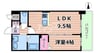 S-RESIDENCE東三国amante 1LDKの間取り