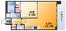 グランカーサ新大阪SOUTH 1LDKの間取り