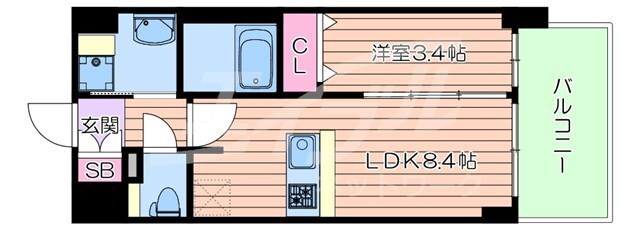 間取り図 大阪メトロ御堂筋線/東三国駅 徒歩6分 8階 築5年