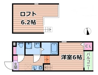 間取図 学研都市線<片町線>・JR東西線/加島駅 徒歩9分 2階 1年未満