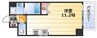 Dolce Vita 新大阪 1Rの間取り