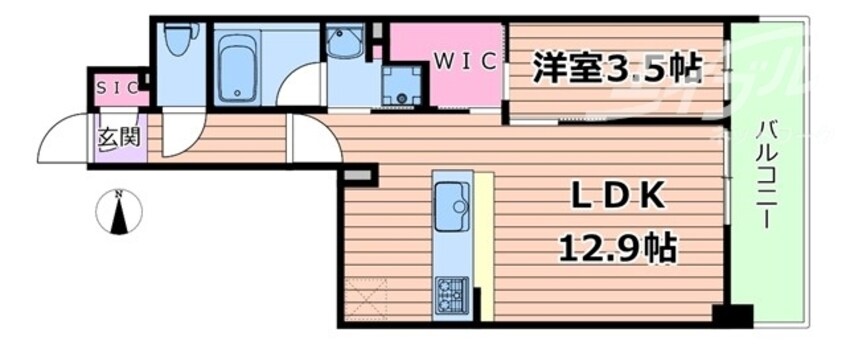 間取図 東海道本線<琵琶湖線・JR京都線>/東淀川駅 徒歩6分 10階 1年未満